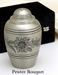 301 Pewter Bouquet Urn