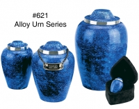 621/6 in Alloy Urn hand brush Cobalt-Blue w/Blk Pouch