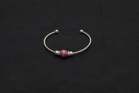 Silver Bracelet  with one Bead