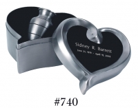 740 Brushed Pewter Heart Keepsake