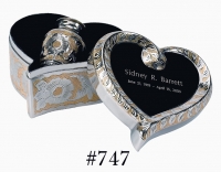 747 SilverGold Heart Keepsake