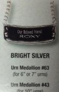 #43 Urn Medallion Silver (10in)